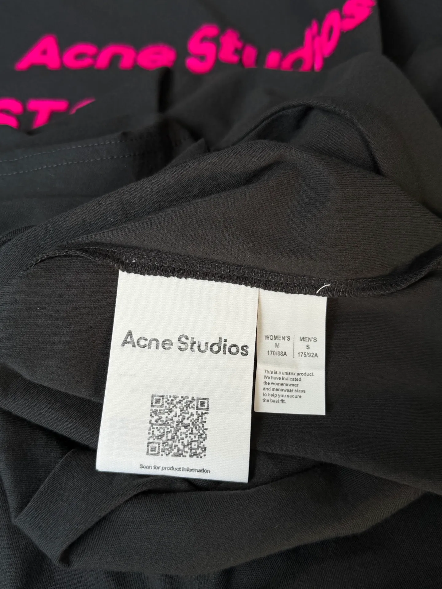 （ ） ACNE 26New Arrival T : G 32s 85% +15% 100% logo Color Change 100% Same Style ：Black White Size：S M L XL